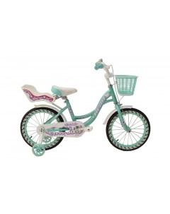 Велосипед детский 2024 14 GIRL DOLL рост 14 98 106 см голубой розовый Heam