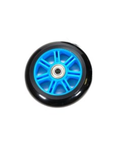 Колесо для трюкового самоката 100мм с подшипниками ABEC 9 пластик синее Trix