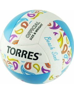 Мяч для пляжного волейбола Beach Sand Blue арт V32095B р 5 синтетическая кожа Т Torres