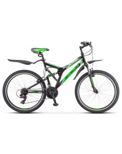 Велосипед Challenger V 26 Z010 2020 20 черный зеленый Stels