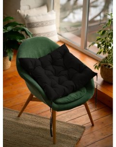 Подушка на стул и кресло универсальная в черном цвете Аксиоматекс