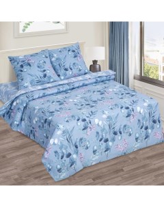 Комплект постельного белья Азура семейный поплин голубой Арт-дизайн