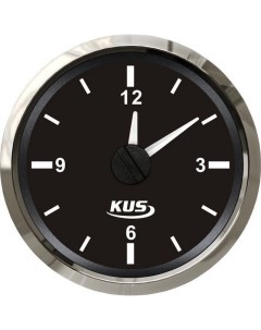 Часы кварцевые аналоговый черный циферблат нержавеющий ободок д 52 мм Tainor