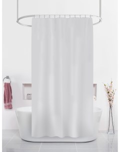 Штора для ванной 180х200 см белая Dasch