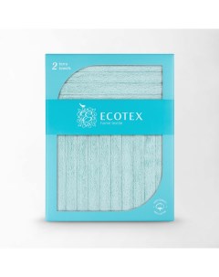 Набор полотенец махровых Лайфстайл 90x50 130x70 голубой Ecotex