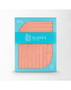 Набор полотенец махровых Лайфстайл 90x50 130x70 коралловый Ecotex