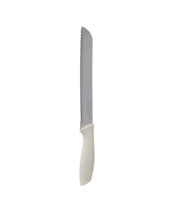 Нож хлебный 20 см сталь пластик молочный Speck light Kuchenland