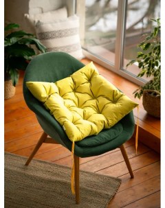 Подушка на стул универсальная для кухни в желтом цвете Аксиоматекс