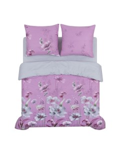Комплект постельного белья Рассвет двуспальный поплин розовый Арт-дизайн