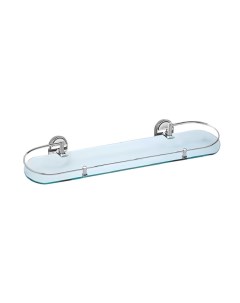 Полка для ванной комнаты стеклянная HA31007 1 52х16 см хром Hansen