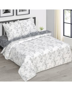 Комплект постельного белья Луара двуспальный с европростыней бязь серый Арт-дизайн