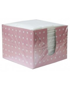 Салфетки бумажные однослойные 24 см х 24 см белые в коробке Лилия