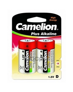 Батарейка Алкалиновая Plus Alkaline D 1 5v Упаковка 2 Шт Lr20 Bp2 арт Camelion