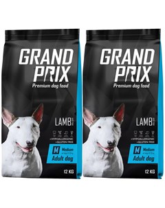 Сухой корм для собак для средних пород с ягненком 2 шт по 12 кг Grand prix