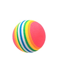 Игрушка для собак Мячик с принтом разноцветный каучук 3 см Nobrand
