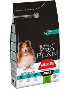 Сухой корм для собак Medium Adult для средних пород ягненок 1 5 кг Pro plan