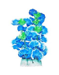 Искусственное растение для аквариума Уют голубые цветы 24см Nobrand