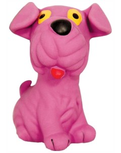 Жевательная игрушка для собак Шарпей из латекса розовый 10 см Триол