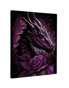 Картина по номерам Дракон с розой 40 x 50 см Арт-студия unicorn