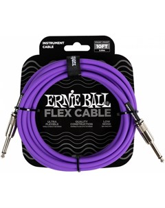 6415 кабель инструментальный Flex прямой прямой джеки 3 метра фиолетовый Ernie ball