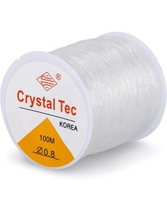 Спандекс нить для рукоделия 0 8 мм белый 100 метров Crystal tec