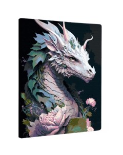 Картина по номерам Дракон белый Арт-студия unicorn