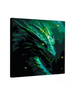 Картина по номерам Дракон зеленый 40 x 50 см Арт-студия unicorn