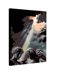 Картина по номерам Три грации на фоне неба холст на подрамнике 40 x 60 см Арт-студия unicorn