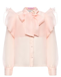 Блуза с бантом розовая Miss blumarine