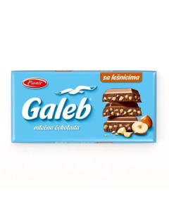 Шоколад Galeb молочный с дробленым фундуком 80 г Pionir
