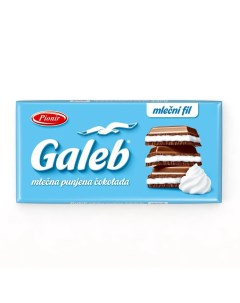 Шоколад Galeb молочный с молочной начинкой 80 г Pionir