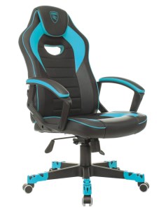 Компьютерное кресло Game 16 текстиль эко кожа Black Light Blue Zombie