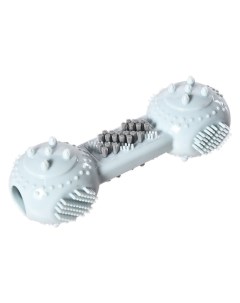Игрушка для собак Smart Гантелька массажная для чистки зубов 16х5х5см белая Foxie