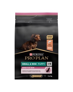 Pro Plan Small Mini Puppy Sensitive Skin корм для щенков мелких и карликовых пород Лосось 3 кг Purina pro plan