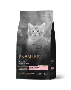 Cat Kitten сухой корм для котят Индейка 2 кг Premier