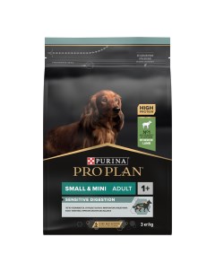 Pro Plan Small Mini Adult Sensitive Digestion корм для взрослых собак мелких и карликовых пород Ягне Purina pro plan