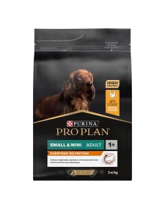 Pro Plan Small Mini Adult корм для взрослых собак мелких и карликовых пород Курица 3 кг Purina pro plan