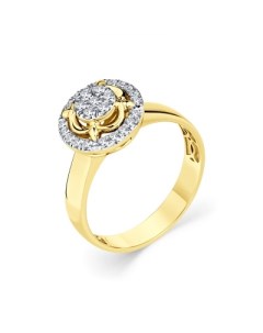 Кольцо с 27 бриллиантами из комбинированного золота Мастер бриллиант