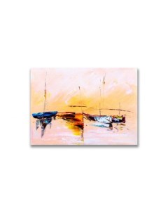 Картина на холсте Лодки на рассвете Дом корлеоне