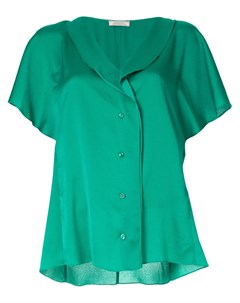 Nina ricci блузка с оборками на рукавах 36 зеленый Nina ricci