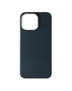 Чехол накладка MagSafe для смартфона Apple iPhone 15 Pro Max карбон синий УТ000037395 Red line
