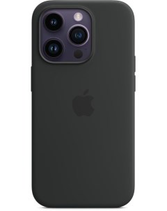 Чехол накладка Silicone Case with MagSafe для смартфона iPhone 14 Pro силикон черный MPTE3FE A Apple