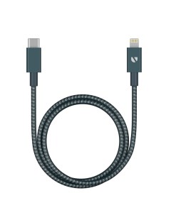 Кабель USB Type C Lightning 8 pin быстрая зарядка 3А 1 2 м графитовый 72320 Deppa