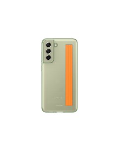 Чехол накладка Slim Strap Cover для смартфона Galaxy S21 FE поликарбонат полиуретан оливковый EF XG9 Samsung