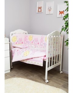 Комплект детского постельного белья Акварель розовый Сонный гномик