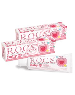 Зубная паста для малышей BABY НЕЖНЫЙ УХОД яблоко 45 гр в наборе 2 штуки R.o.c.s.