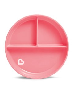 Тарелка детская на присоске секционная stay putс розовая 6 мес Munchkin