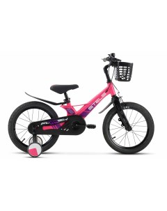 Детский велосипед Flash KR 16 Z010 8 3 Розовый с дополнительными колесами Stels