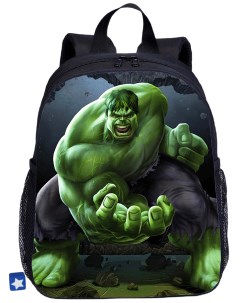 Рюкзак Халк Мстители Марвел Hulk Avengers Marvel черный 23х11х32 см 8 л Starfriend