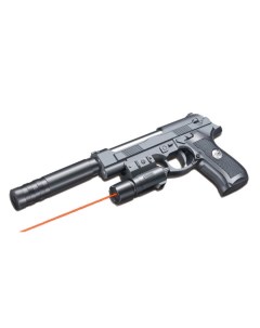 Пистолет с лазерным прицелом с глушителем 1B01586 игрушка Nobrand